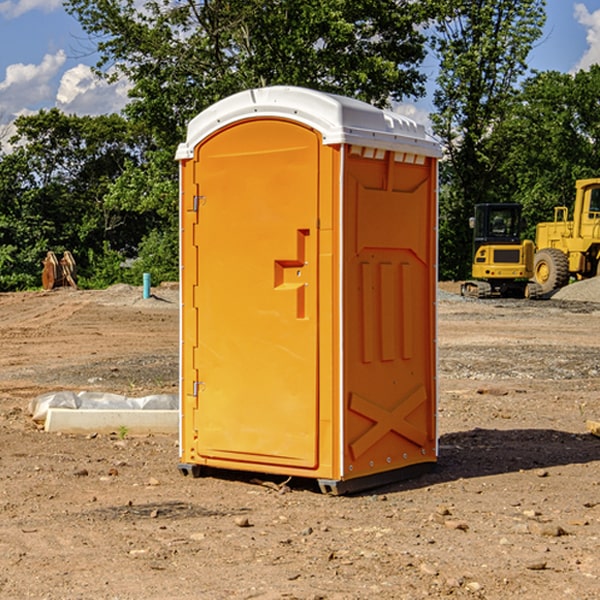 how often are the portable toilets cleaned and serviced during a rental period in Newbern